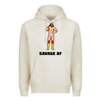 Oatmeal Heather savage af Premium Hoodie - linhVisuals