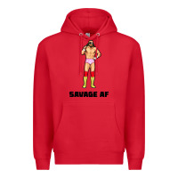 Red savage af Premium Hoodie - linhVisuals