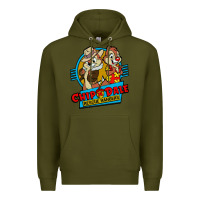 Army Green chip and dale anime character Premium Hoodie - linhVisuals