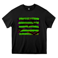 Black halloween with bat backround Heavy Core Tee - RanaPortraitStore