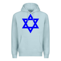 Blue Mist star of david Premium Hoodie - linhVisuals