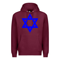 Burgundy star of david Premium Hoodie - linhVisuals