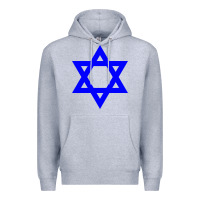 Heather Grey star of david Premium Hoodie - linhVisuals