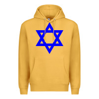 Mustard star of david Premium Hoodie - linhVisuals
