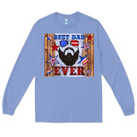 Colony Blue best dad ever american flag Long Sleeve Tee - Artiststas