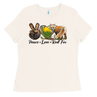 Bone Peace Love Red Fox Ladies Tee - LillyAllenDesigns
