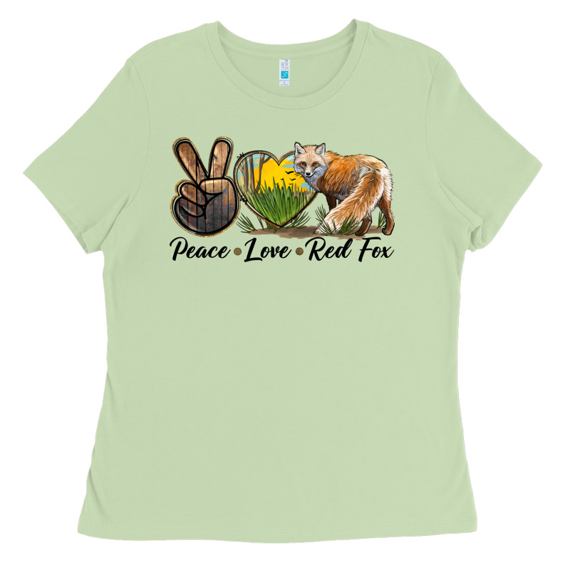 Peace Love Red Fox Ladies Tee by LillyAllenDesigns | Teevron