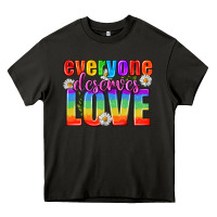 Asphalt Everyone Deserves Love Pride Lgbtq Heavy Core Tee - BundleAndBundleShop
