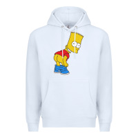 White TRIPY BART SIMPSONS Premium Hoodie - linhVisuals