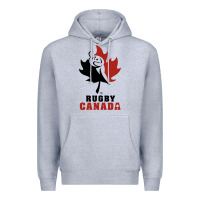 Heather Grey canada rugby Premium Hoodie - linhVisuals