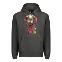Charcoal Heather camel Premium Hoodie - BarkalooDesign