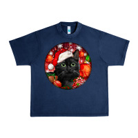Navy christmas bombay cat Urban Heavy Tee - LillyAllenDesigns