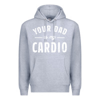 Heather Grey Your Dad Is My Cardio Premium Hoodie - linhVisuals