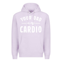 Lilac Your Dad Is My Cardio Premium Hoodie - linhVisuals