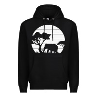 Black elephant art Premium Hoodie - linhVisuals