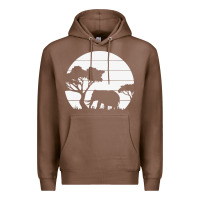 Chestnut elephant art Premium Hoodie - linhVisuals