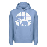 Colony Blue elephant art Premium Hoodie - linhVisuals