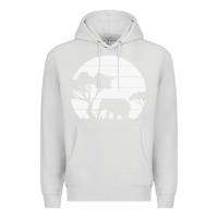 Dove Grey elephant art Premium Hoodie - linhVisuals