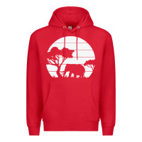 Red elephant art Premium Hoodie - linhVisuals