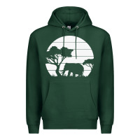 Sports Green elephant art Premium Hoodie - linhVisuals