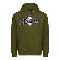 Army Green The Brew Crew Baseball Premium Hoodie - linhVisuals