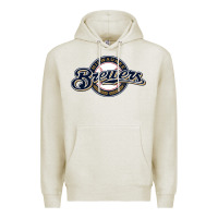 Oatmeal Heather The Brew Crew Baseball Premium Hoodie - linhVisuals