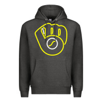 Charcoal Heather The Brew Crew Baseball Premium Hoodie - linhVisuals