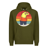 Army Green smiling friends Premium Hoodie - linhVisuals