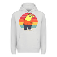 Dove Grey smiling friends Premium Hoodie - linhVisuals