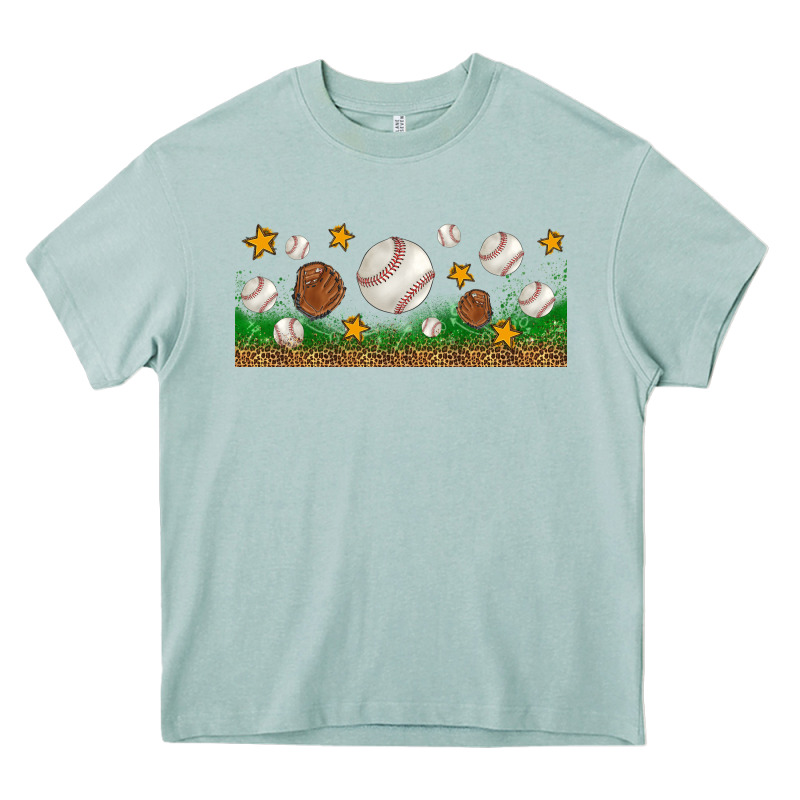 Baseball Glove With Leopard Libbey Glass Heavy Core Tee by BundleAndBundleShop | Teevron