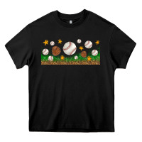 Black Baseball Glove With Leopard Libbey Glass Heavy Core Tee - BundleAndBundleShop