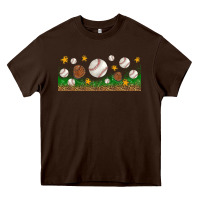 Chocolate Brown Baseball Glove With Leopard Libbey Glass Heavy Core Tee - BundleAndBundleShop