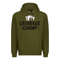 Army Green funny cribbage shirt for men cribbage champ tournament Premium Hoodie - linhVisuals