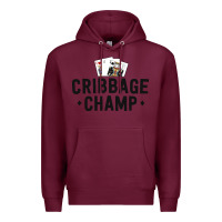 Burgundy funny cribbage shirt for men cribbage champ tournament Premium Hoodie - linhVisuals