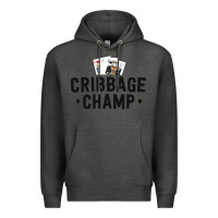 Charcoal Heather funny cribbage shirt for men cribbage champ tournament Premium Hoodie - linhVisuals