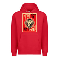 Red make art no war Premium Hoodie - linhVisuals