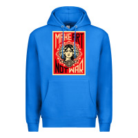 True Royal make art no war Premium Hoodie - linhVisuals