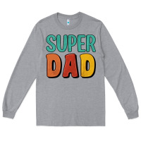 Heather Grey super dad Long Sleeve Tee - Artiststas