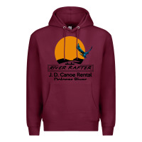 Burgundy jd canoe rental Premium Hoodie - linhVisuals
