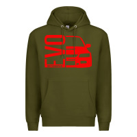 Army Green evo car Premium Hoodie - linhVisuals