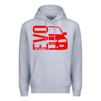 Heather Grey evo car Premium Hoodie - linhVisuals