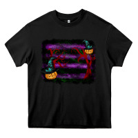 Black halloween witch hat backround Heavy Core Tee - RanaPortraitStore