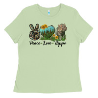 Matcha Peace Love Hippo Ladies Tee - LillyAllenDesigns