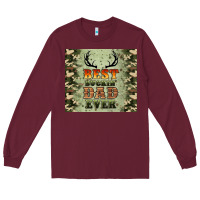 Burgundy best buckin' dad ever Long Sleeve Tee - Artiststas