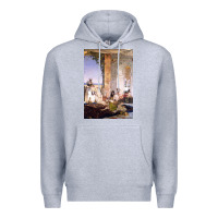 Heather Grey morocco, map, african, nying,algeria, agadir travel Premium Hoodie - linhVisuals