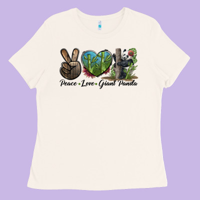 Peace Love Giant Panda Ladies Tee Designed By Lillyallendesigns