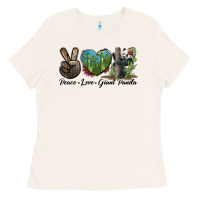 Bone Peace Love Giant Panda Ladies Tee - LillyAllenDesigns