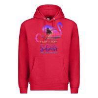 Cardinal earth day 50th anniversary pink flamingos sunset silhouette Premium Hoodie - linhVisuals