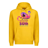 Earth Day 50th Anniversary Pink Flamingos Sunset Silhouette Premium Hoodie | Teevron