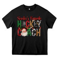 Black Santa's Favorite Hockey Coach For Christmas Heavy Core Tee - FaDigitalArtStudio